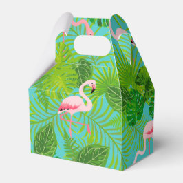 Caja de regalo de palma tropical Flamingo