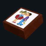 Caja de regalo de pareja romántica - Te amo<br><div class="desc">Cute Pareja Romántica - Amor - El día de San Valentín Kiss Boy y Chica - Pintura divertida - Elegir / Añadir su texto único / nombre / color - Hacer su regalo especial - Redimensionar y mover o eliminar / añadir elementos - imagen / texto con herramienta de personalización....</div>