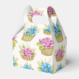 Caja de regalo de pasteles florales