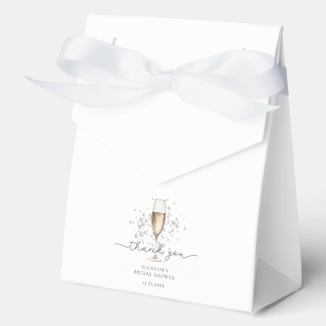 Caja de regalo de perlas elegantes y prosecco para (Anverso)