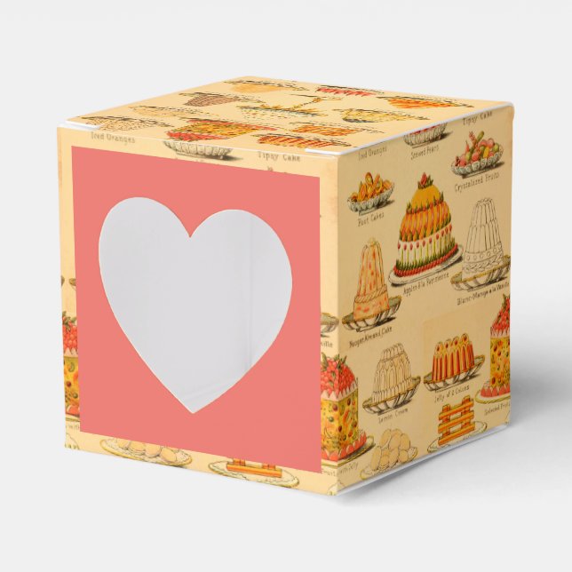 Caja de regalo de postres de época (Anverso)