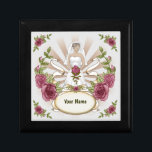 Caja de regalo de Rosas Bodas de novias<br><div class="desc">Caja de regalo de Bodas de novias, camiseta, ropa de Boda, regalos de boda de Ilustracion ArtMuvz. Ducha de novia Boda de Personalizable, recepción, prendas para la cena. Celebra tu amor con estilo con nuestros diseños bodas, perfecto para la novia, el novio, la fiesta de bodas y los invitados. Puede...</div>