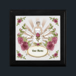 Caja de regalo de Rosas Bodas de novias<br><div class="desc">Caja de regalo de Bodas de novias, camiseta, ropa de Boda, regalos de boda de Ilustracion ArtMuvz. Ducha de novia Boda de Personalizable, recepción, prendas para la cena. Celebra tu amor con estilo con nuestros diseños bodas, perfecto para la novia, el novio, la fiesta de bodas y los invitados. Puede...</div>