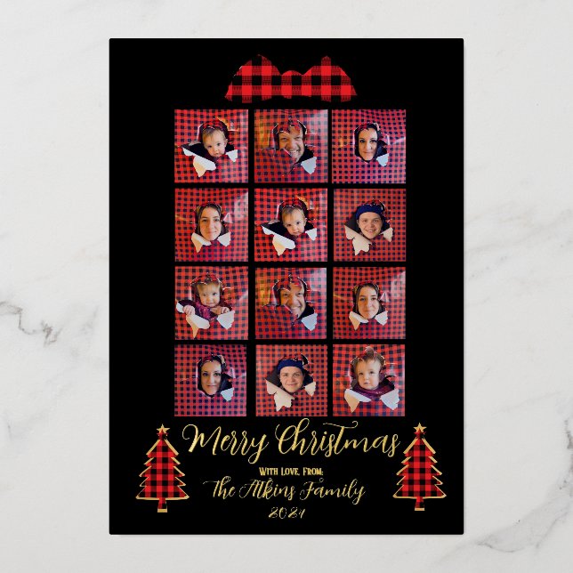 Caja de regalo de tarjetas de Navidades personaliz (Anverso)