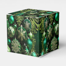 Caja de regalo de vacaciones con adornos decorativ
