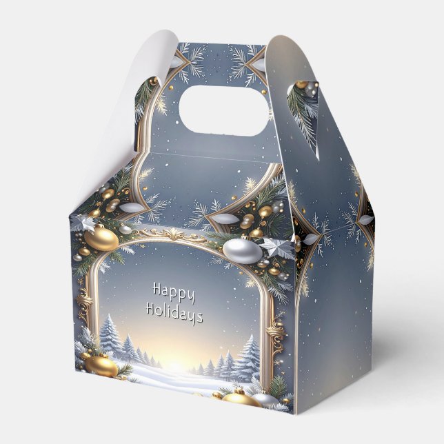 Caja de regalo de vacaciones de marco para navidad (Front Side)