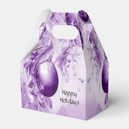 Caja de regalo de vacaciones de Navidades morados 