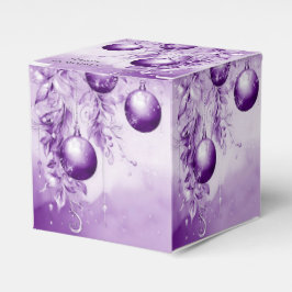 Caja de regalo de vacaciones de Navidades morados 