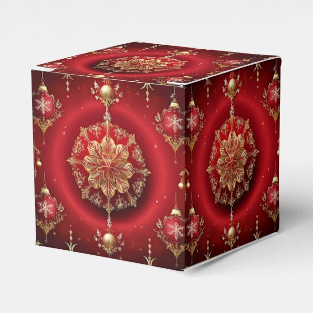 Caja de regalo de vacaciones de ornamentos decorat (Costado Anverso)