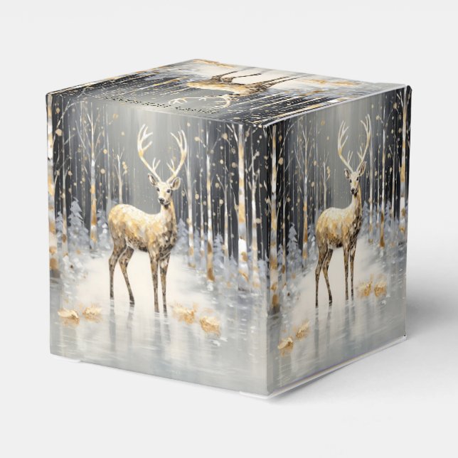 Caja de regalo de vacaciones de renos para Navidad (Reverso Costado)