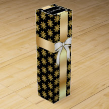 Caja de regalo de vino de copo de nieve