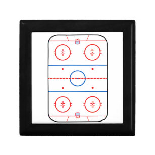 Caja De Regalo Decoración del juego de hockey del diagrama de la