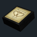 Caja de regalo del 50° aniversario del Boda<br><div class="desc">Diseño de imágenes Digitalbcon con un tema de color dorado con una variedad de imágenes, formas, patrones, estilos y fuentes personalizados en esta "caja de regalo del aniversario del Boda dorado" única. Este diseño colorido y elegante viene con formas de personalizable y letras de texto para adaptarse a su evento...</div>