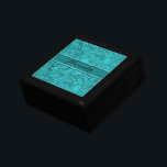 Caja De Regalo Diseño floral de cuero Ante turquesa monogramado<br><div class="desc">Flores naranjas vintage de cuero ante azul turquesa monogramado (imagen). El diseño está disponible en otros productos y puede solicitarse en cualquier producto que Zazzle ofrezca. Esta es una imagen de cuero ante</div>