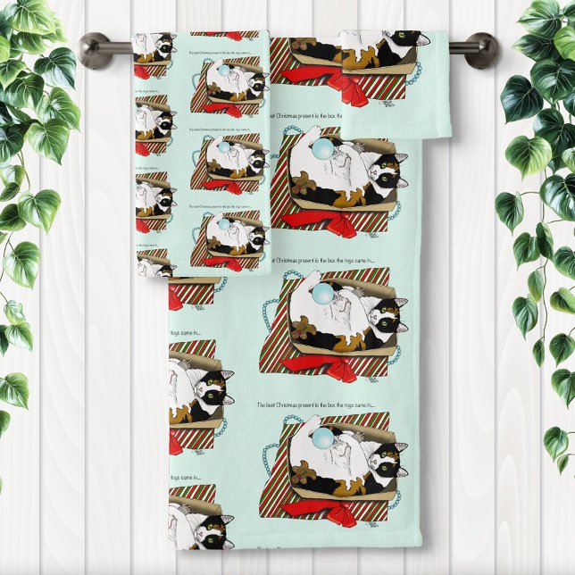 Caja de regalo divertida de gato calicó de Navidad (Subido por el creador)