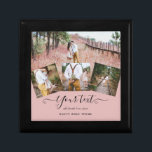 Caja De Regalo Duste Rosa Boda rosado de recién casados regalo de<br><div class="desc">Añade cuatro fotos de la pareja prometida,  recién casados y de la pareja casada a este polvoriento regalo de guion subió rosado personalizado.</div>