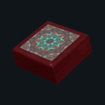 Caja De Regalo El calidoscopio esculpido y granuloso al estilo "n<br><div class="desc">Kaleidoscope con tono de muesca y tonos rojos granulados y cian con un efecto que causa la percepción de una neblina suave y uniforme ligeramente oscura y amarillenta que recuerda a una tarde.</div>