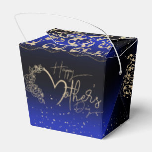 Caja de regalo elegante azul para día de madre