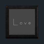 Caja De Regalo Elegante Boda de amor blanco gris<br><div class="desc">Puede cambiar fácilmente las fuentes y los colores. También puede agregar su logotipo y la imagen de fondo como desee.</div>