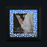Caja De Regalo Elegante Boda Purpurina de diamantes de corazón az<br><div class="desc">Art Deco Boda Diamante tablero de espuma negro y blanco</div>