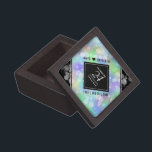 Caja De Regalo Elegante celebración del 24° Aniversario del Boda<br><div class="desc">¡Celebre el 24º aniversario del boda opal con esta elegante caja de conservas! Las elegantes letras en blanco y negro con confeti hexagonal en un fondo opal irrisorio añaden un toque memorable a esta ocasión especial y un hito extraordinario. Personaliza con los nombres y fechas de matrimonio de la pareja....</div>
