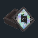 Caja De Regalo Elegante celebración del 43° Aniversario del Boda<br><div class="desc">¡Celebre el 43 aniversario del boda opal con esta elegante caja de conservas! Las elegantes letras en blanco y negro con confeti hexagonal en un fondo opal irrisorio añaden un toque memorable a esta ocasión especial y un hito extraordinario. Personaliza con los nombres y fechas de matrimonio de la pareja....</div>