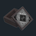 Caja De Regalo Elegante celebración del cuarto aniversario de Bod<br><div class="desc">Celebra el cuarto aniversario del boda con esta elegante caja de conservas! Las elegantes letras blancas con confeti hexagonal sobre un fondo de lino gris añaden un toque memorable a esta ocasión especial y un hito. Personaliza con los nombres y fechas de matrimonio de la pareja. Diseño © W.H. Sim....</div>