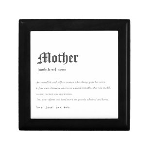 Caja De Regalo Elegante definición de diccionario materno persona