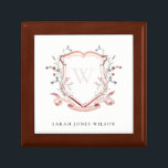 Caja De Regalo Elegante Escudo de acuarela de flores silvestres r<br><div class="desc">Colección de acuarela de flores silvestres Pastel: es un elegante Ilustracion acuarela de color rosa color agua delicado flores silvestres con un toque moderno mínimo. Perfecto para su moderno boda floral y fiestas. Es muy fácil de personalizar, con sus datos personales. Si necesita cualquier otro producto o personalización que coincida,...</div>
