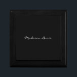 Caja De Regalo Elegante guión simple caligrafía de nombre negro<br><div class="desc">Este producto fue muy bueno y me encanta lo fácil que es para el diseño personalizar. El diseño era muy sencillo,  así que me siento muy complacido cuando lo creo.</div>