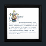 Caja De Regalo Elegante Memorare Religiosa Virgen María<br><div class="desc">Con un hermoso diseño católico de la Santísima Virgen María y el Niño Jesús sobre una Cruz Marina con lirios.  La tradicional plegaria Memorare a Nuestra Señora está impresa debajo.</div>