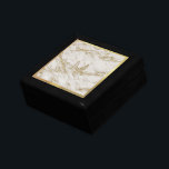 Caja De Regalo Elegante Monograma de Mármol de Trim Gold<br><div class="desc">Digitalmente diseñado con un patrón de mármol vedado de oro recortado en un color dorado. Personalizar fácilmente su monograma inicial de elección. Gran regalo y cariño para los bodas,  es decir,  dama de honor,  novia,  equipo de novias,  aniversarios,  cumpleaños y casi cualquier ocasión especial.</div>