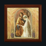 Caja De Regalo Elegante novia casada y culto<br><div class="desc">Hermosa imagen católica tradicional de la Santísima Virgen María y San José en el día de su boda.</div>