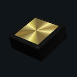 Caja De Regalo Elegante Personalizado Faux Gold Metallic Blank<br><div class="desc">Elegante Personalizado Faux Gold Metallic Look Blank Plantilla Clásica Keepsake Box.</div>