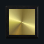 Caja De Regalo Elegante plantilla de aspecto metálico Faux Gold e<br><div class="desc">Elegante Faux Gold Metallic Look Blank Plantilla Classic Keepsake Box.</div>