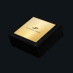 Caja De Regalo Elegante plantilla de monograma Faux Gold Classic<br><div class="desc">Elegante Monograma Plantilla Faux Gold Classic Caja de joyas de moda.</div>