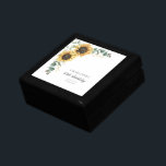 Caja De Regalo Eucalyptus Floral Sunflower Script 60 cumpleaños<br><div class="desc">Eucalyptus Sunflower Floral Script 60th Birthday Gift Box que puedes personalizar fácilmente para el chica de cumpleaños haciendo clic en el botón "Personalizar". Con flores y vegetación de color amarillo brillante y tipografía de escritura moderna</div>