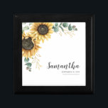 Caja De Regalo Eucalyptus Geometric Sunflower Bridal Shower<br><div class="desc">Casilla de regalo Sunflower Eucalyptus Geometric Bridal Shower para tratar a la persona en tu vida que lo tiene todo. 

Personalizar fácilmente esta caja de regalo para otros eventos sociales especiales como fiestas de cumpleaños,  duchas para bebés,  celebración de aniversario y mucho más haciendo clic en el botón "Personalizar".</div>