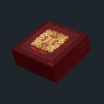 Caja De Regalo Felicidad doble china del oro elegante de la flora<br><div class="desc">Símbolo doble chino floral de la felicidad del oro.  Cajas de regalo de boda.</div>