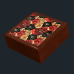 Caja De Regalo Fiesta dorado negro floral ducha de novia<br><div class="desc">Fiesta floral dorada  de novia ducha de novia o cumpleaños</div>