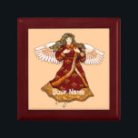 Caja De Regalo Fleur de lis Christian angel<br><div class="desc">Caja de joyas Fleur De Lis Angel, camisetas Angel y regalos Angel de ArtMuvz Ilustracion. Camiseta romántica Fleur De Lis Angel para mamá, papá, niños, bebé. cumpleaños de Ángel Cristiano y regalos de navidades, bolso de tote, taza, gorra. Los regalos de ángel son una manera reflexiva y significativa de mostrar...</div>