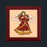 Caja De Regalo Fleur de lis Christian angel<br><div class="desc">Caja de joyas Fleur De Lis Angel, camisetas Angel y regalos Angel de ArtMuvz Ilustracion. Camiseta romántica Fleur De Lis Angel para mamá, papá, niños, bebé. cumpleaños de Ángel Cristiano y regalos de navidades, bolso de tote, taza, gorra. Los regalos de ángel son una manera reflexiva y significativa de mostrar...</div>