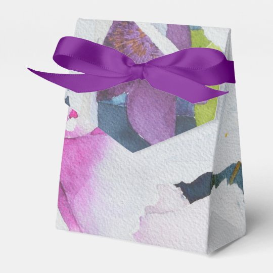 Caja de regalo floral de la acuarela