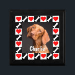 Caja De Regalo Foto de perro y Personalizado de nombres Keepsake<br><div class="desc">¡Haz tu propia caja de regalo de personalizado con tu propia foto de tu perro o cachorro! Sólo tienes que hacer clic para personalizar la plantilla y cambiar la foto del perro marcador de posición por tu cuenta. A continuación, escriba el nombre de su perro en el cuadro de texto...</div>