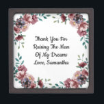 Caja De Regalo Gracias Por Criar Al Hombre De Mi Floral De Sueños<br><div class="desc">Una hermosa caja de regalo floral para la madre de la novia o del novio. Gracias por criar al hombre de mis sueños,  gracias por criar a las mujeres de mis sueños. El texto es editable.</div>