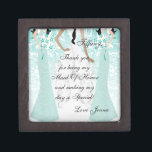 Caja De Regalo Gracias por ser mi criada del honor<br><div class="desc">Caja de regalo del recuerdo. Personalizable del 100%. Aliste para completar las cajas o para hacer clic en el botón del PERSONALIZAR para añadir, para mover, para suprimir, para volver a clasificar según el tamaño o para cambiar la fuente o gráficos uces de los. Hecho con vector de alta resolución...</div>