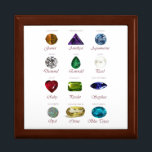 Caja De Regalo Gráfico de Birthstone<br><div class="desc">Gráfico de Birthstone Enero - Garnet (Fancy cut)Febrero - Amethyst (Triangle cut)Marzo - Aquamarine (Round cut)Abril - Diamond (Round cut)Mayo - Esmeralda (Pear cut)Junio - Perla (Round)Julio - Ruby (Heart cut)Agosto - Peridot (Emerald cut)Septiembre - Sapphire (Marquise)Octubre - Opal (Round cut)Noviembre)Noviembre - Citrine (Oval Diciembre - Blue Topaz (corte Oval)...</div>