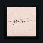Caja De Regalo Guión rosa gratitude<br><div class="desc">Gratitude rubeando guion rosado caja de regalo.</div>