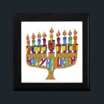 Caja De Regalo Happy Hanukkah Dreidels Menorah<br><div class="desc">Está viendo la colección de diseño de Lee Hiller. Coleccionista,  ropa,  regalos y objetos de colección Lee Hiller Photography o colección de arte digital. Puedes ver su fotografía de la naturaleza en http://HikeOurPlanet.com/ y seguir su blog de senderismo dentro del Parque Nacional de Hot Springs.</div>
