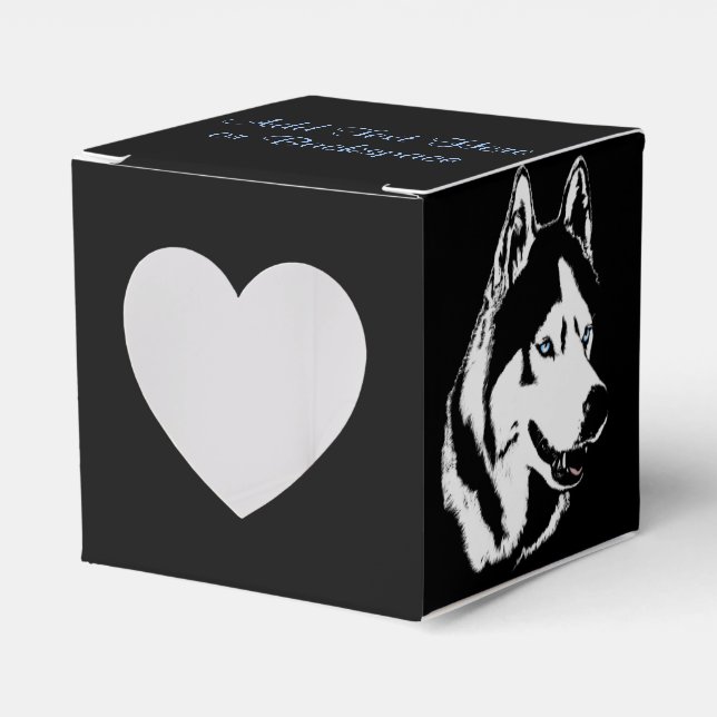 Caja de regalo Husky Personalizada Caja de regalo  (Anverso)